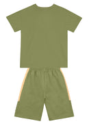 Conj. Camiseta E Bermuda Marrom Claro