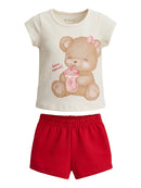 Conj. Blusa E Shorts Natural