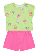 Conj. Blusa E Shorts Verde Claro