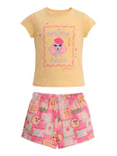 Conj. Blusa E Shorts Amarelo Claro