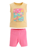 Conj. Blusa E Ciclista Amarelo Claro