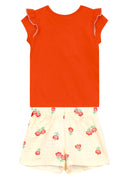 Conj. Blusa E Shorts Vermelho