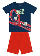 Conj. Camiseta E Bermuda Azul Escuro