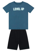 Conj. Camiseta E Bermuda Azul Claro