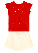 Conj. Blusa E Shorts Vermelho