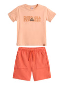 Conj. Camiseta E Bermuda Bege
