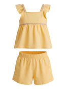 Conj. Blusa E Shorts Amarelo Claro
