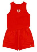 Conj. Blusa E Shorts Vermelho
