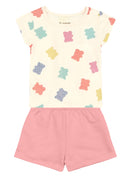 Conj. Blusa E Shorts Natural