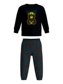 Pijama Camiseta Ml E Calça Azul Escuro